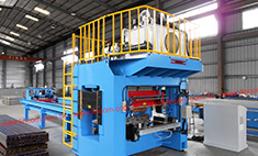 Grating board welding machine. Load bar by manual to weld position, at same time two cross bars to weld position by auto.